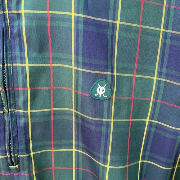 Brooks Bothers St. Andrews Link Tartan Plaid Golf Pullover Jacket Preppy  Sz L - Picture 2 of 6